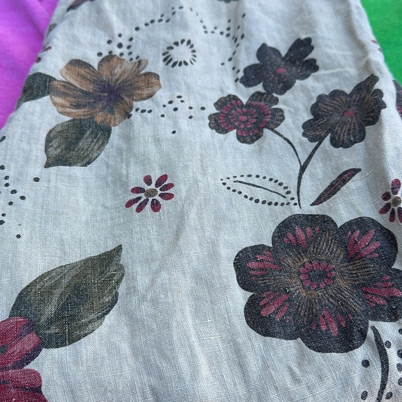 💚🤎💚Hot Cotton Marc Ware large linen pants flax floral - Picture 9 of 9